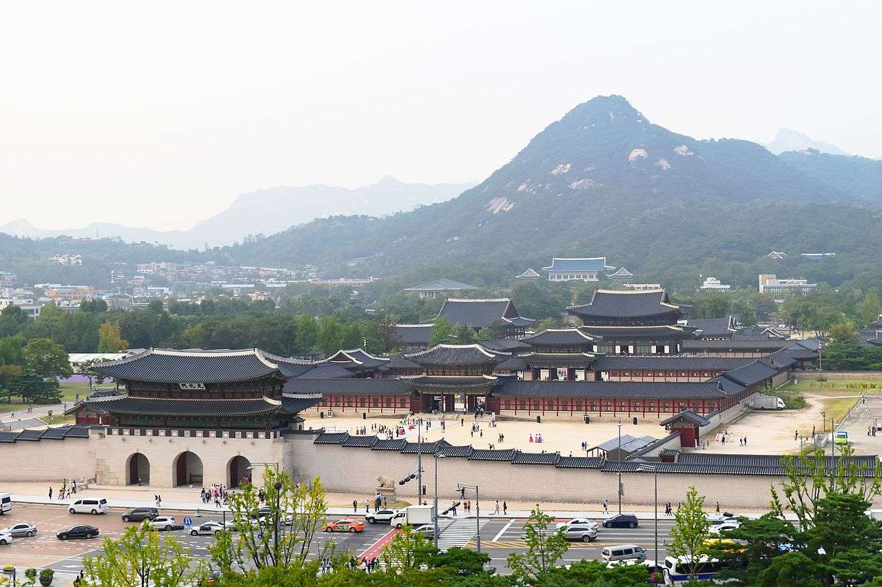 Pałac Gyeongbokgung puzzle online ze zdjęcia