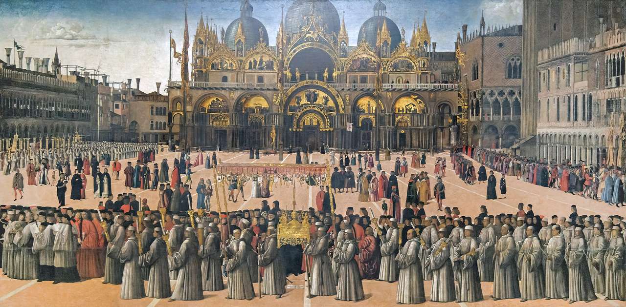 Procesja na Placu Świętego Marka w Wenecji puzzle online