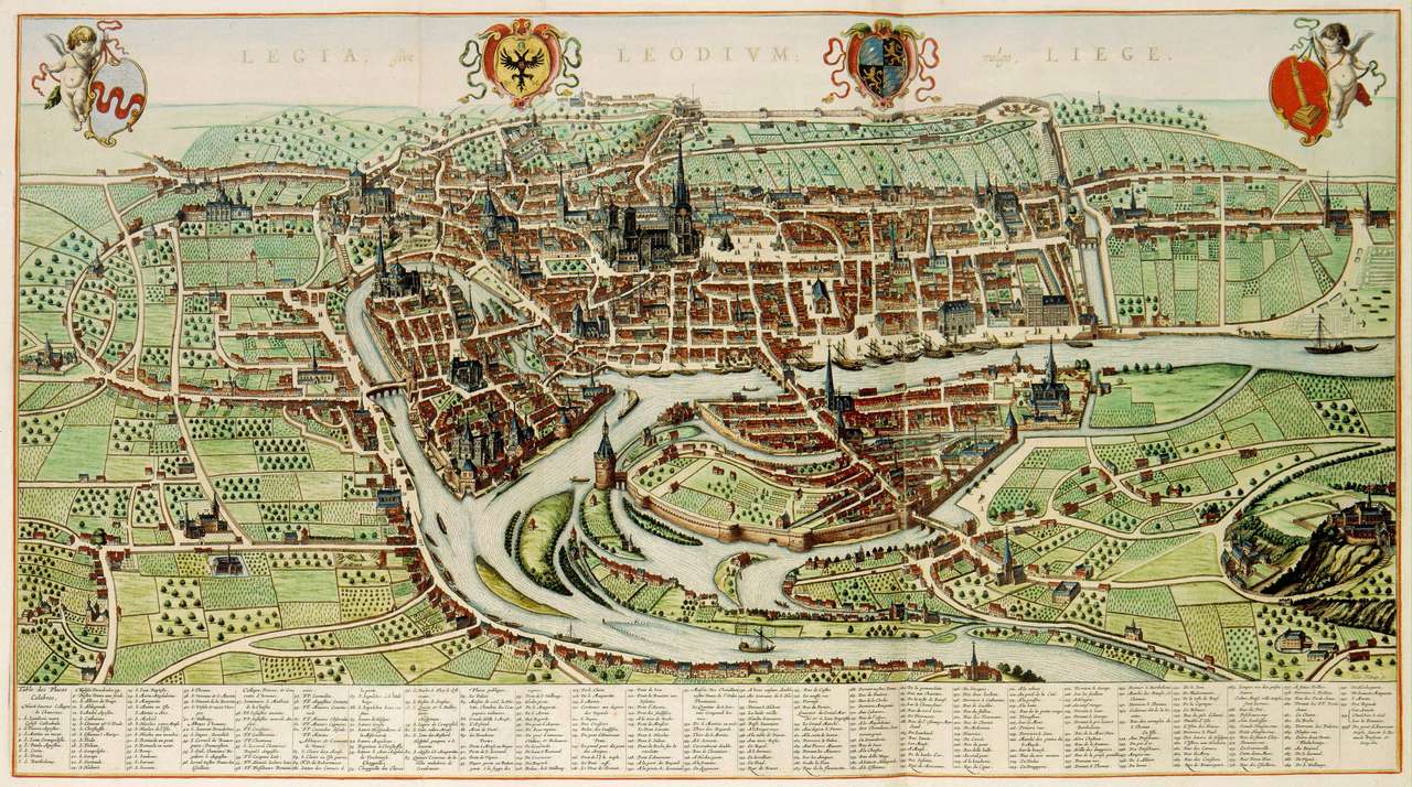 Vintage średniowieczna mapa puzzle online