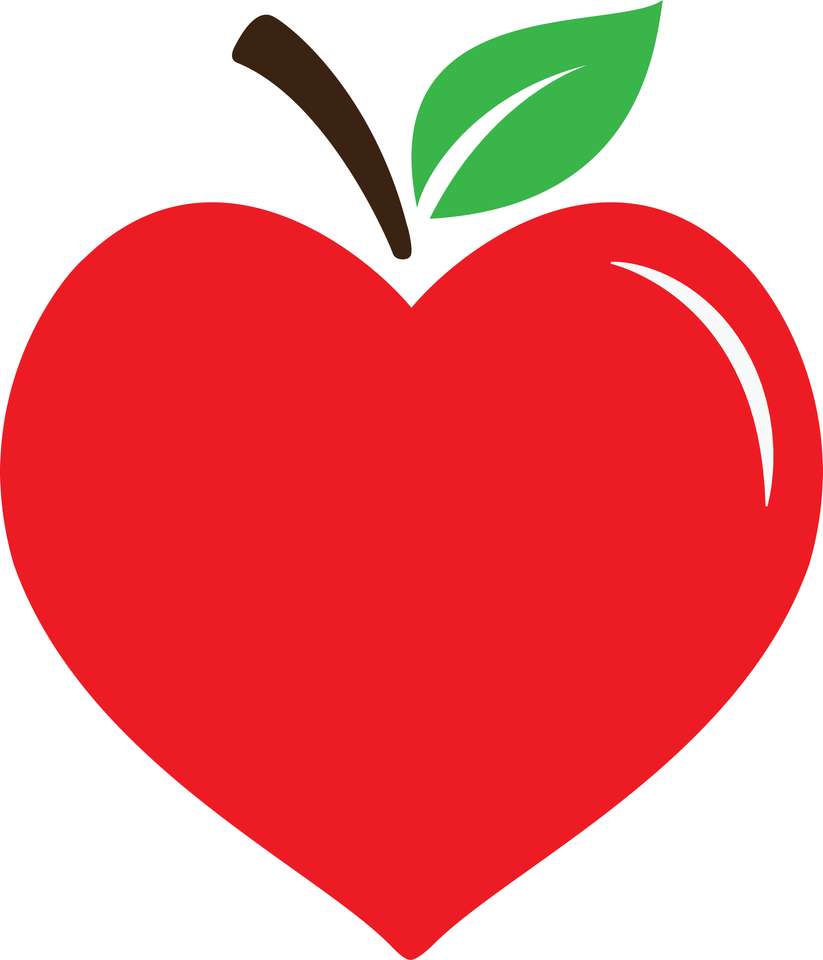 serce jabłko puzzle online ze zdjęcia