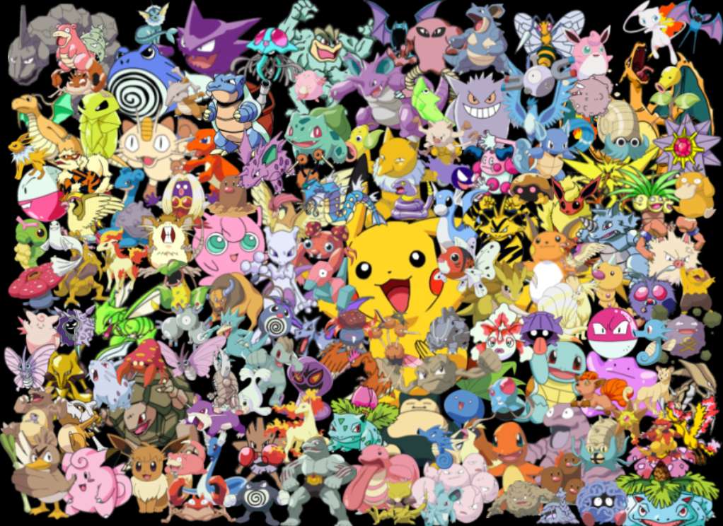 Kolaż Pokemonów puzzle online ze zdjęcia