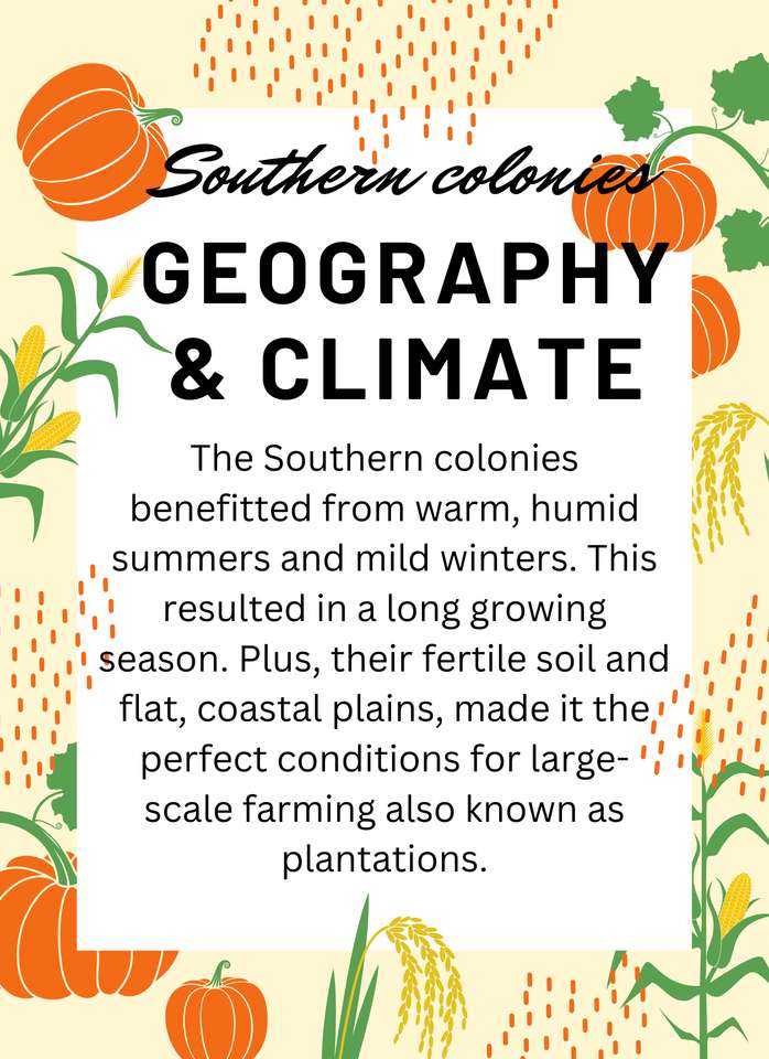 Kolonie południowe Geo/Klimat puzzle online