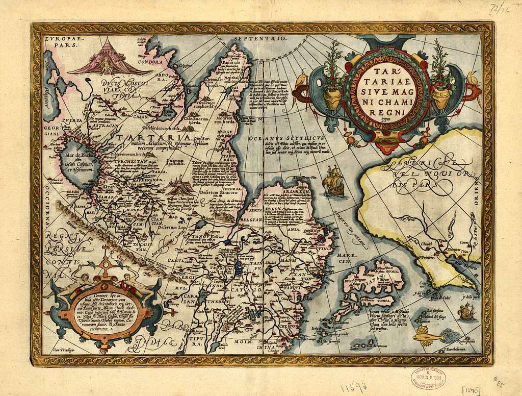 Starożytna mapa północnej Azji puzzle online