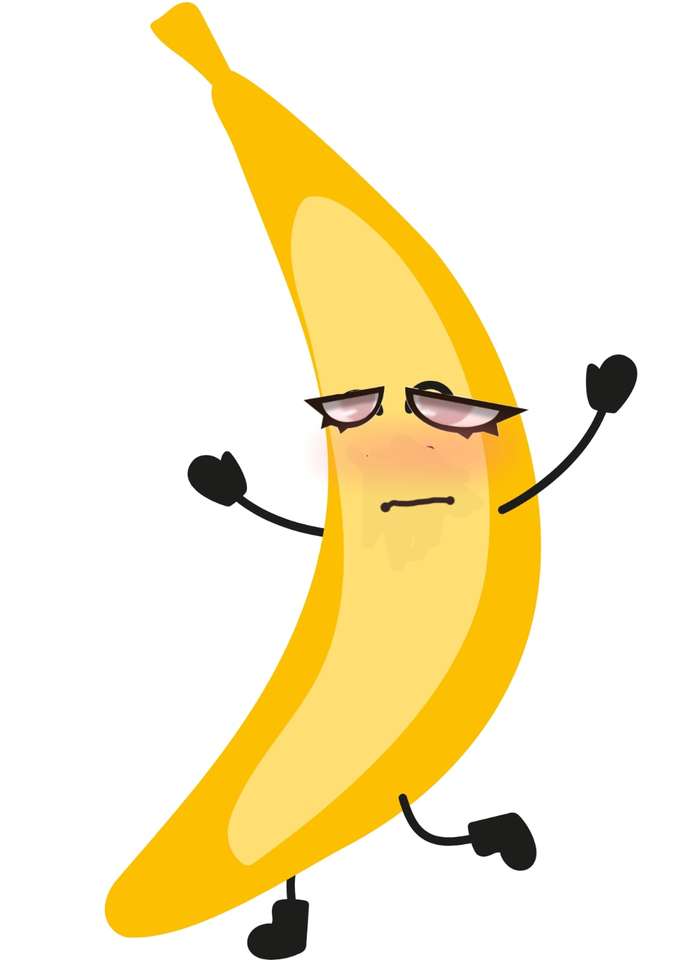 leniwy banan puzzle online ze zdjęcia