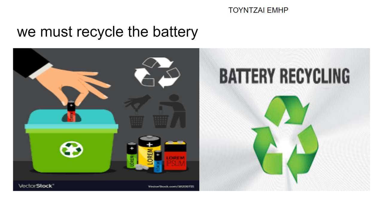 Recykling baterii puzzle online ze zdjęcia