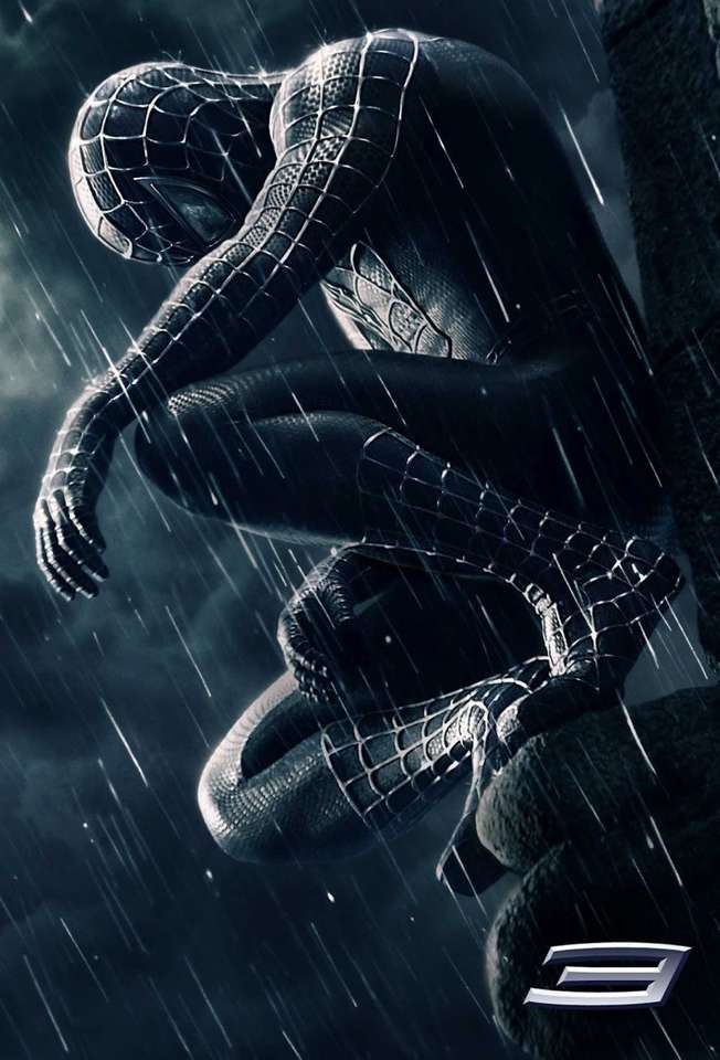 Czarny Spider-Man puzzle online ze zdjęcia