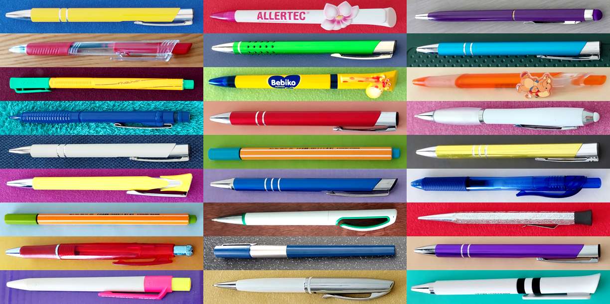 Kolorowe długopisy puzzle online ze zdjęcia