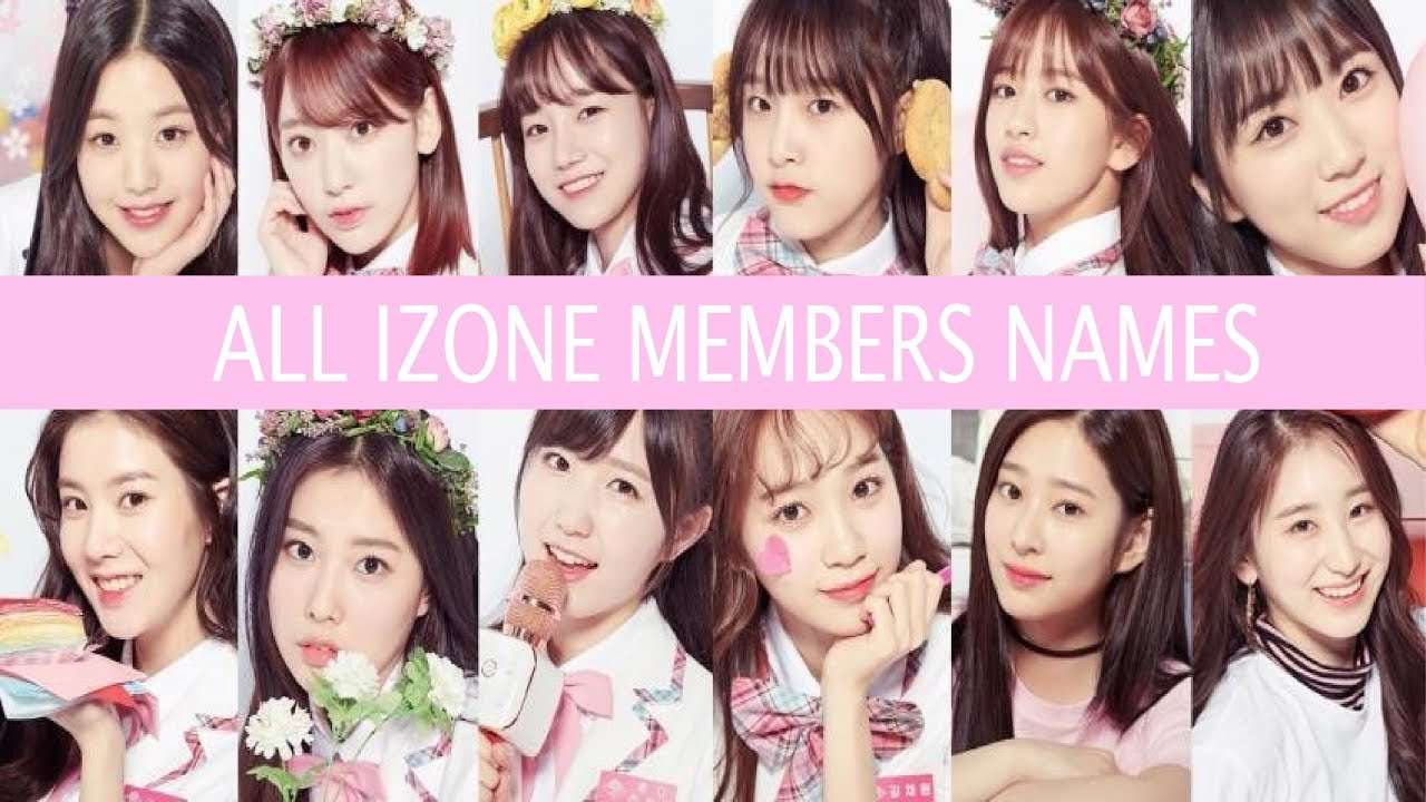 nazwy członków izone puzzle online ze zdjęcia