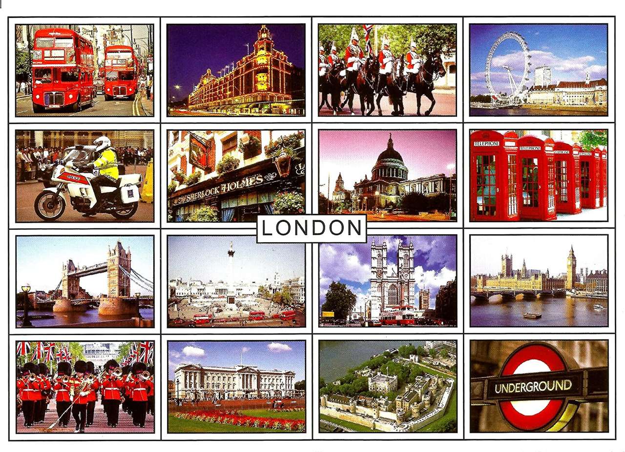 Londynskie pocztowki puzzle online ze zdjęcia