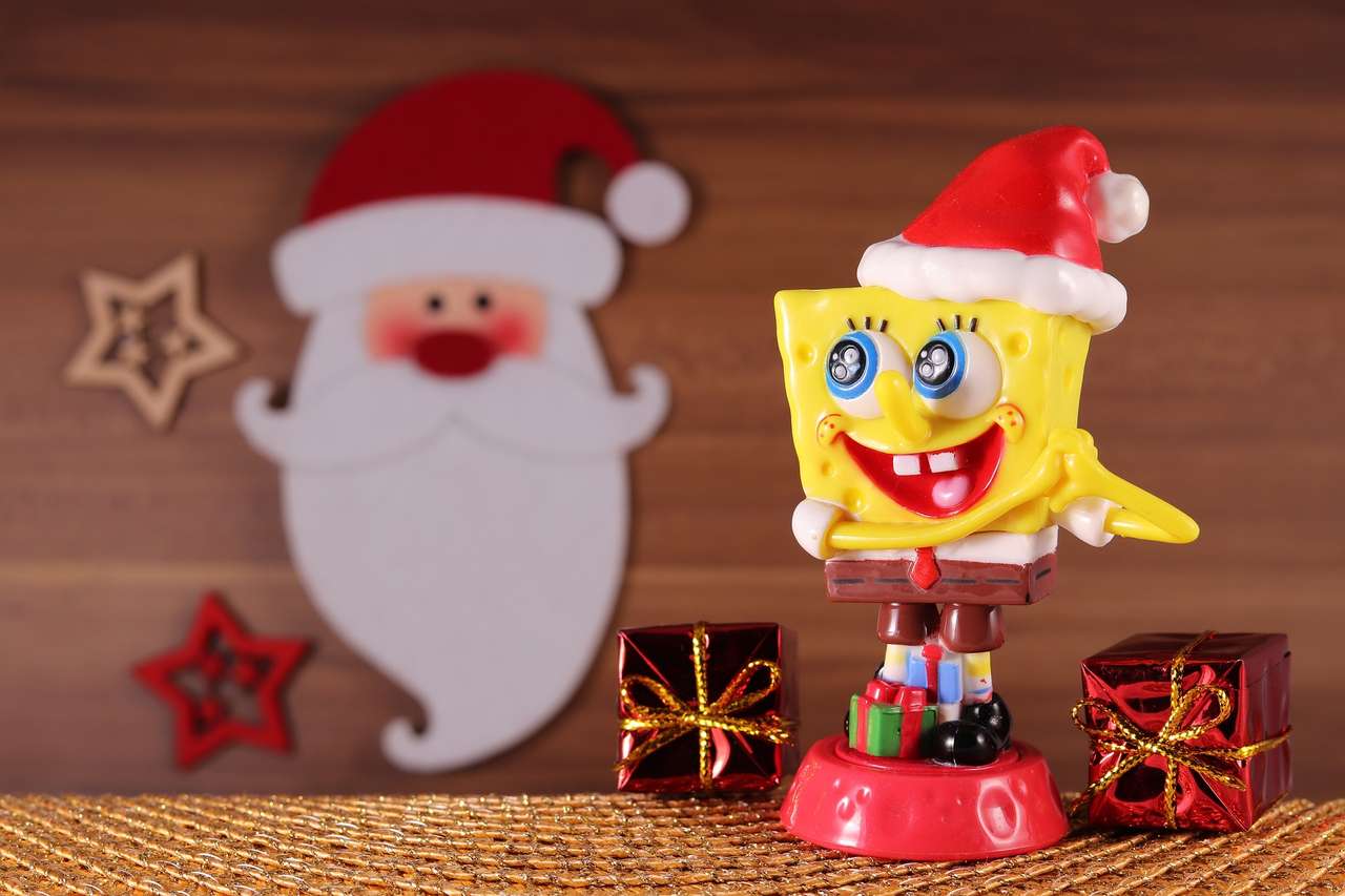 Świąteczny Spongebob puzzle online