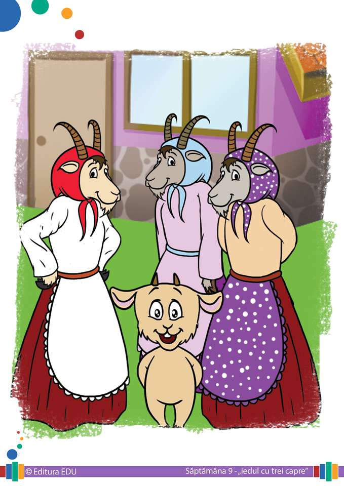 Iedul cu trei capre puzzle online ze zdjęcia