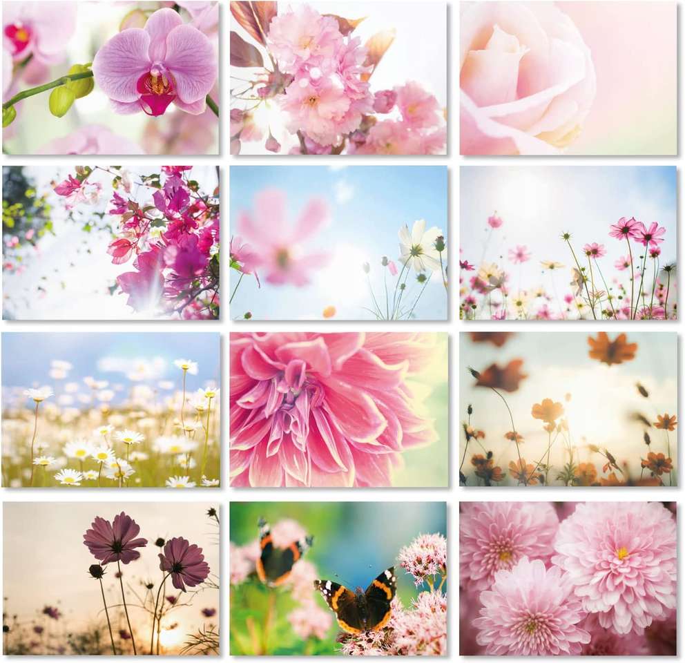 Kwiatowo - pastelowo puzzle online