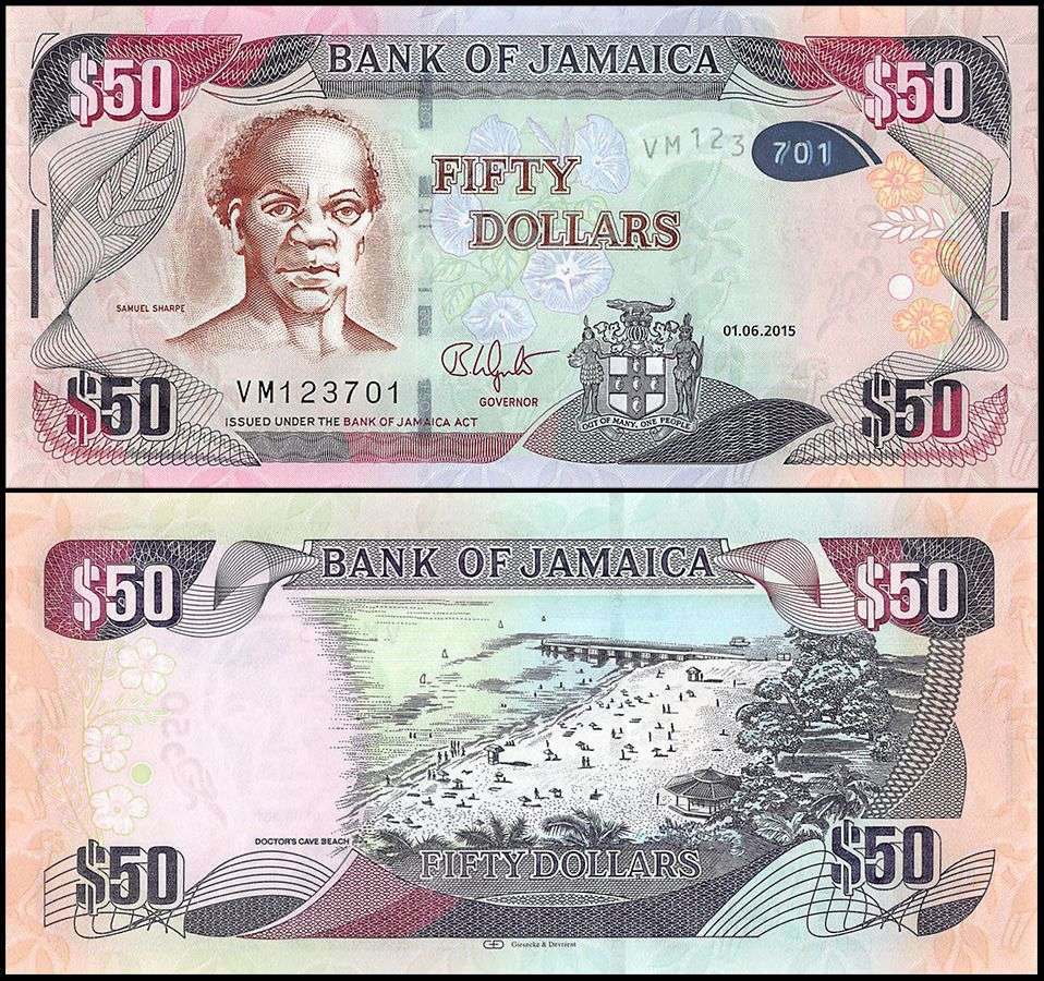 50 dolarów jamajskich puzzle online ze zdjęcia