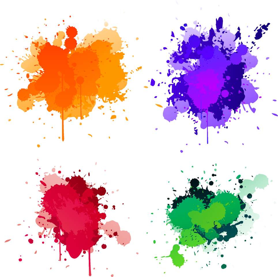 Maluj krople kolorów puzzle online ze zdjęcia