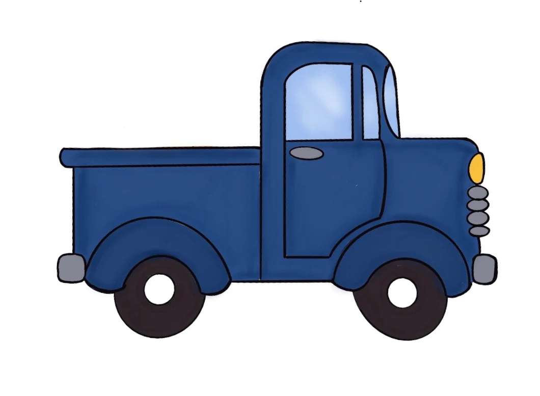 ciężarówka niebieska puzzle online