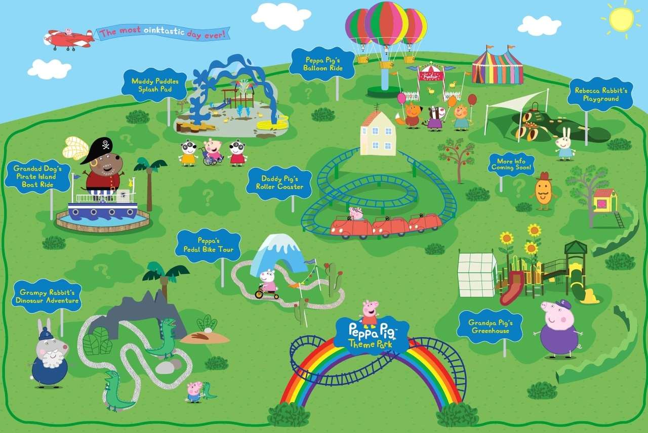 Park rozrywki Świnka Peppa puzzle online ze zdjęcia