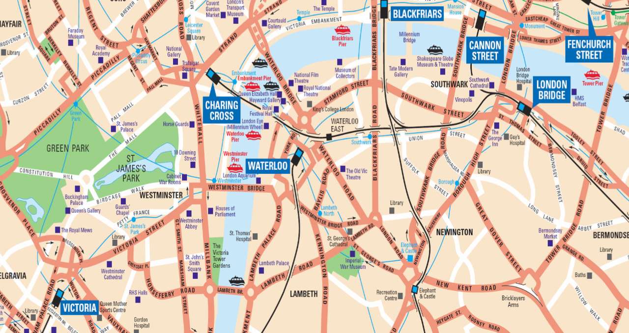 Mapa Londynu 2 puzzle online ze zdjęcia