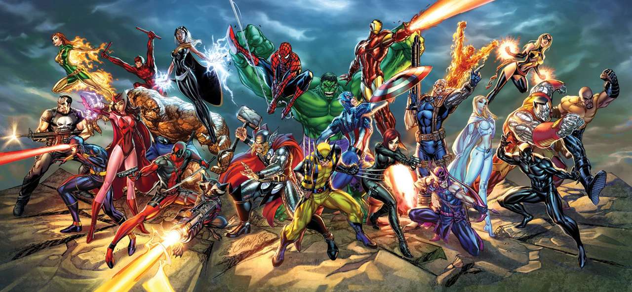 Superbohaterowie Marvela puzzle online ze zdjęcia