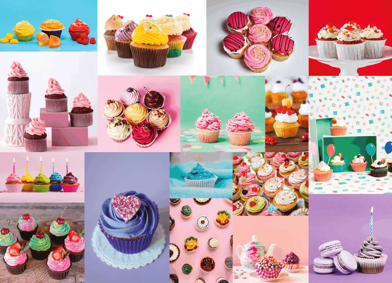 Cupcakes collage puzzle online