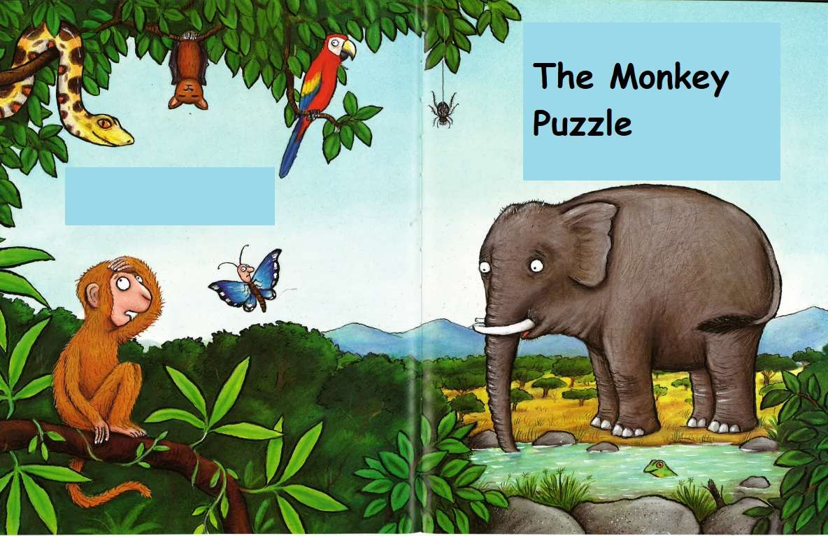 Układanka małpa puzzle online ze zdjęcia