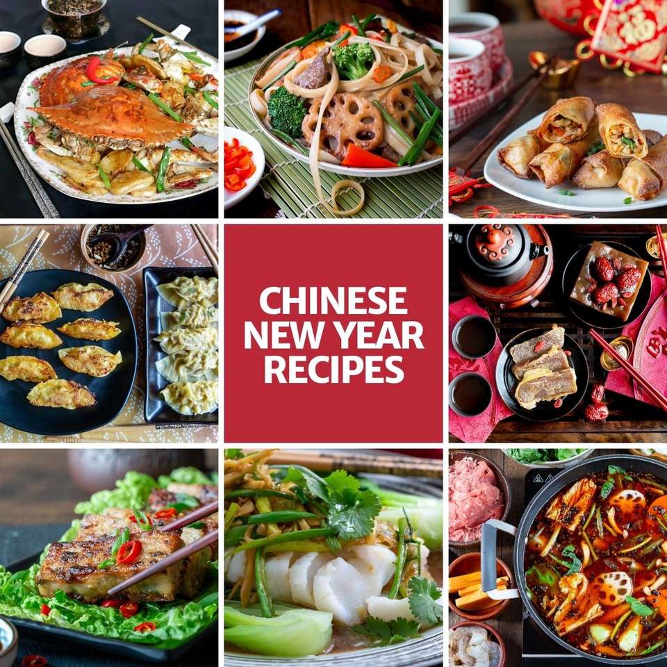 chinese new year dinner puzzle online ze zdjęcia