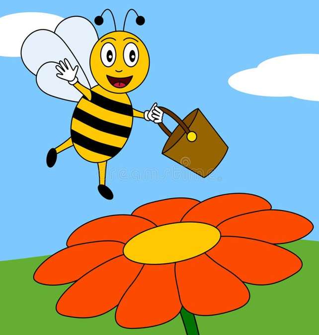 pszczoła na kwiatku puzzle online ze zdjęcia