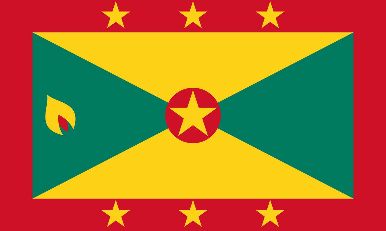 Flaga Grenady puzzle online ze zdjęcia