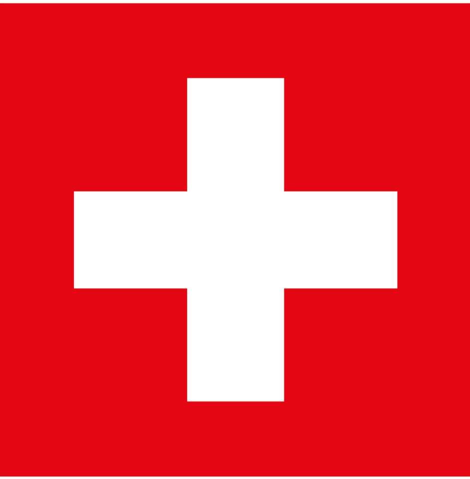 szwajcarska flaga puzzle online ze zdjęcia