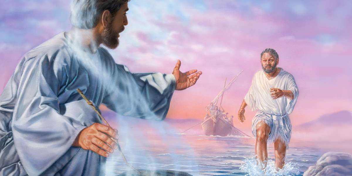 Jezus i Piotr puzzle online ze zdjęcia