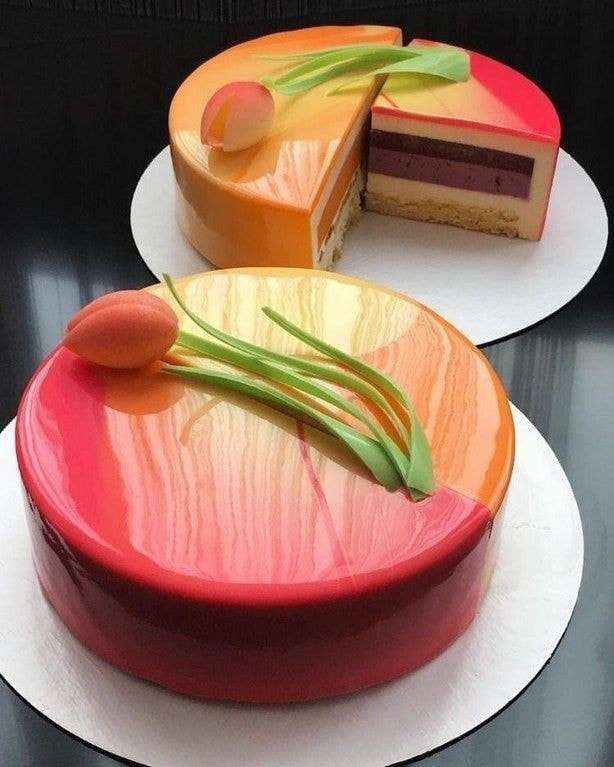ciasto z mango puzzle online ze zdjęcia