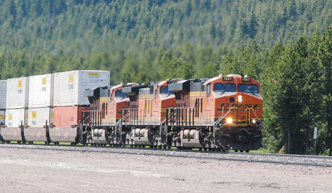 Pociąg w Montanie puzzle online ze zdjęcia