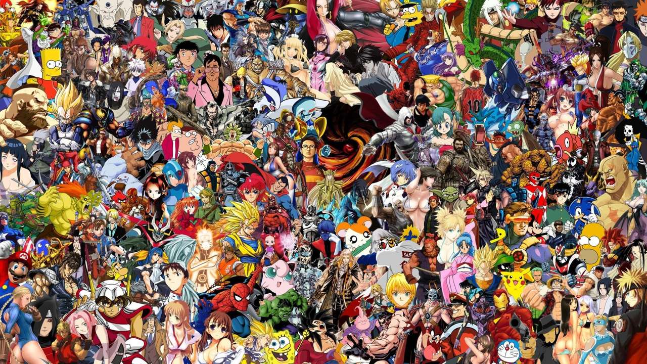 Mieszanka anime HD puzzle online ze zdjęcia
