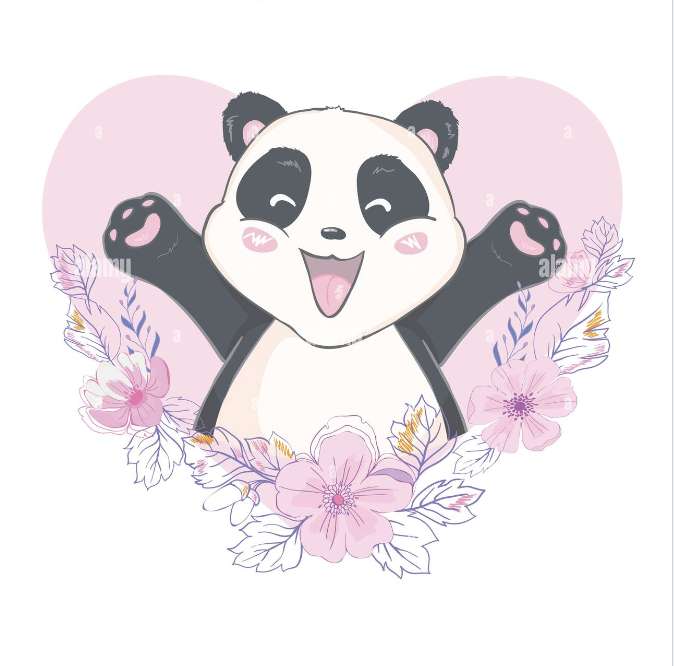 Kwiat serca pandy puzzle online ze zdjęcia