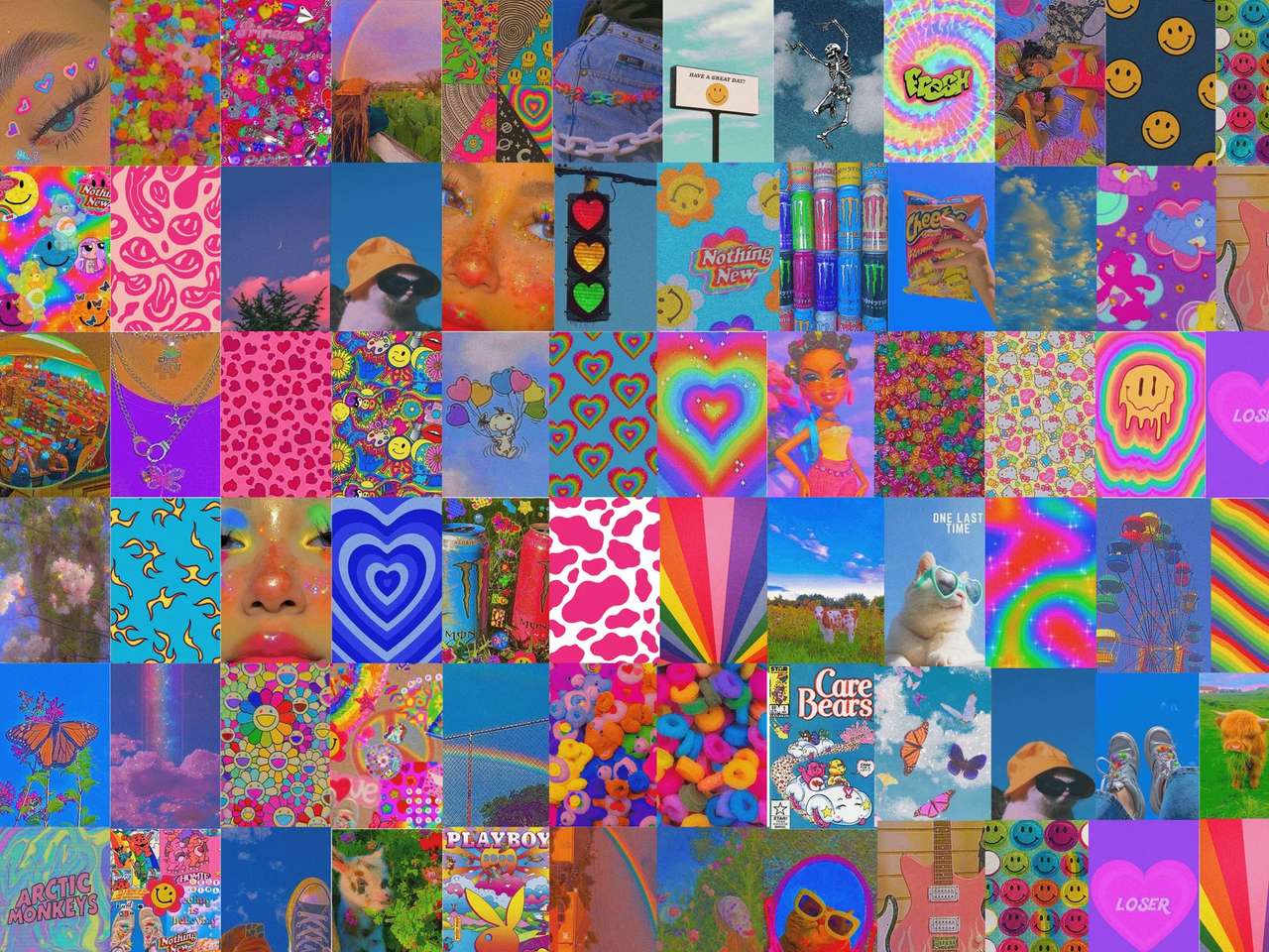 Psychodelicznie kolorowo puzzle online ze zdjęcia