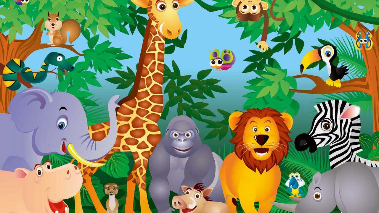 Leśne zwierzęta puzzle online ze zdjęcia