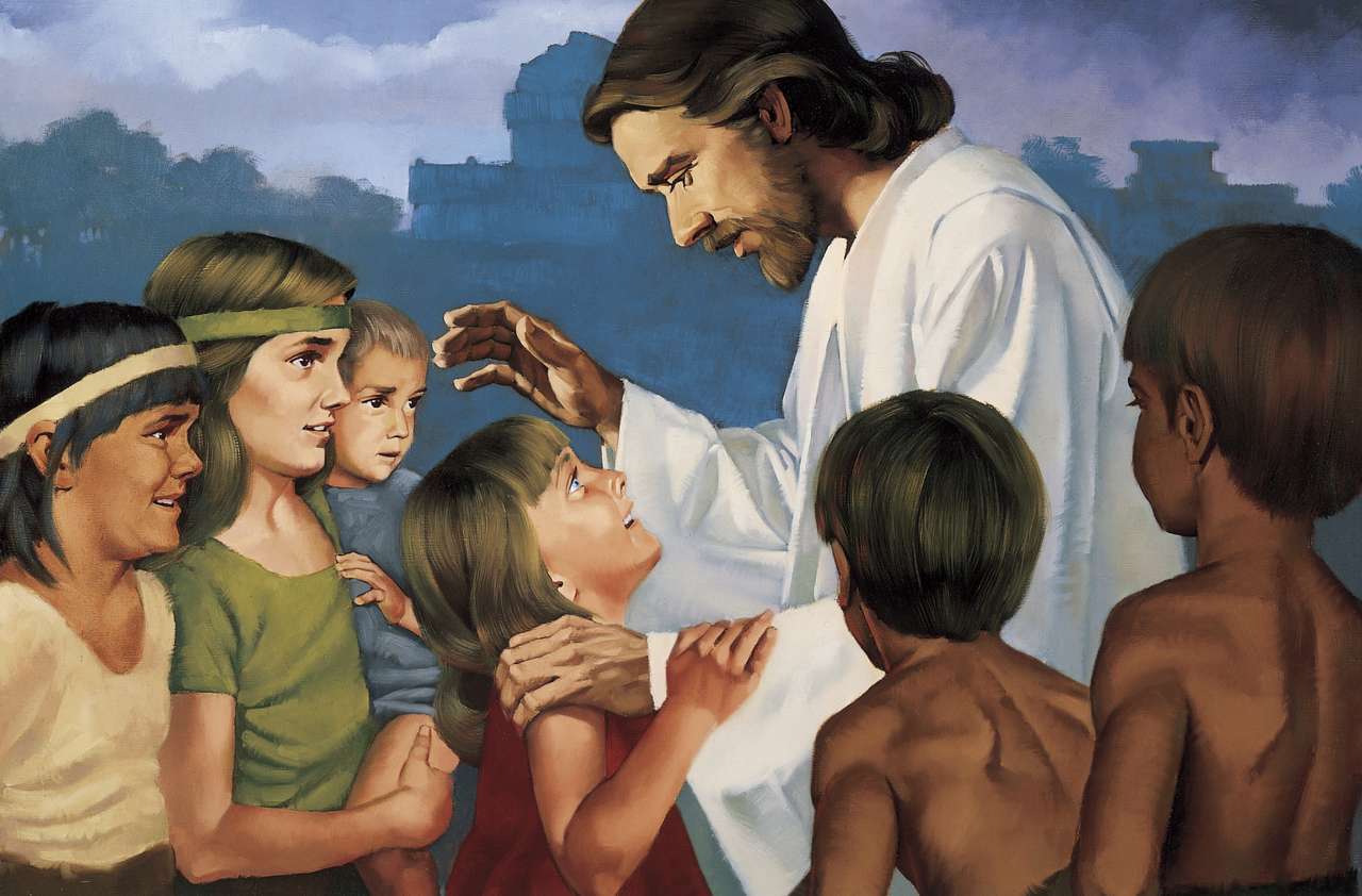 Jezu błogosław dzieciom puzzle online ze zdjęcia