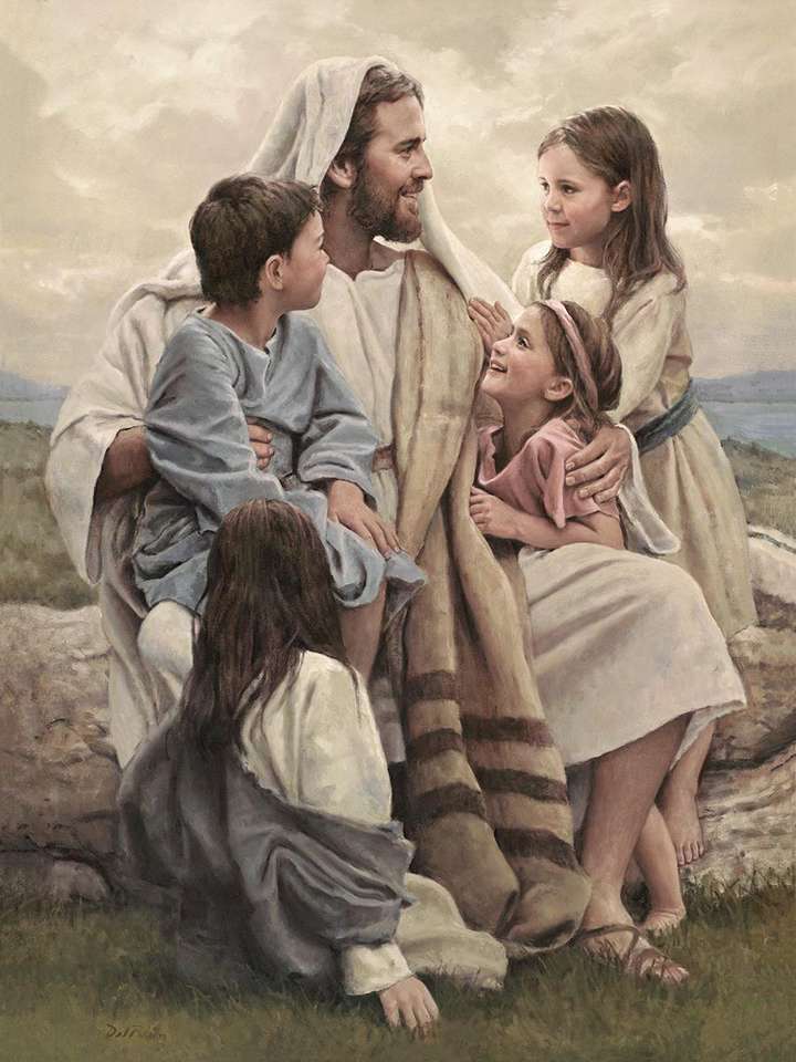 Chrystus z dziećmi puzzle online