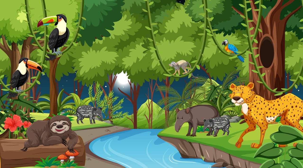 selva y animales puzzle online ze zdjęcia