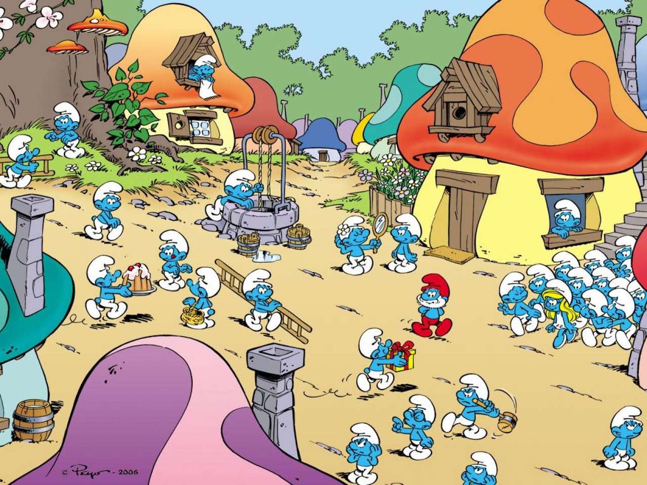 Smurfenlandia puzzle online