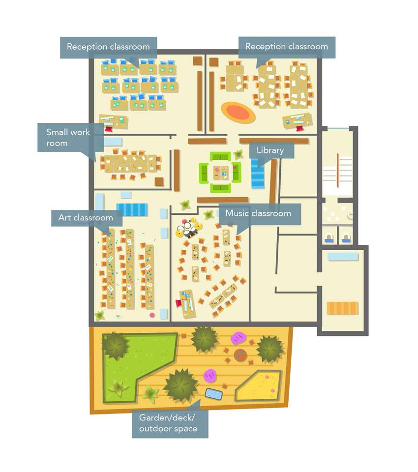 Mapa szkoły podstawowej puzzle online ze zdjęcia