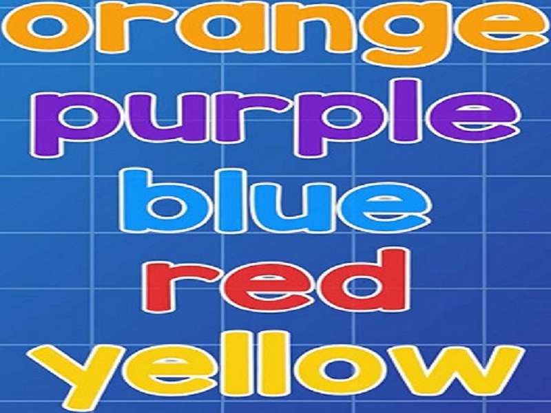 pomarańczowy fioletowy niebieski czerwony żółty puzzle online