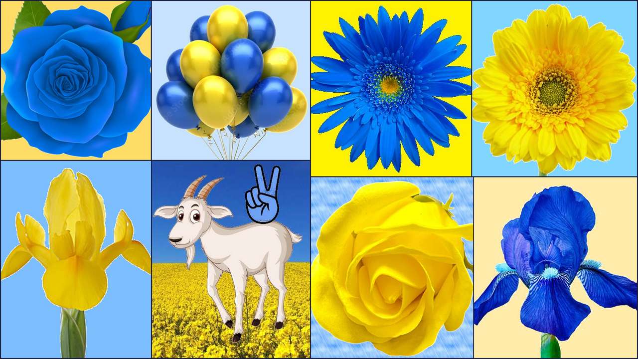 Dwa kolory puzzle online ze zdjęcia