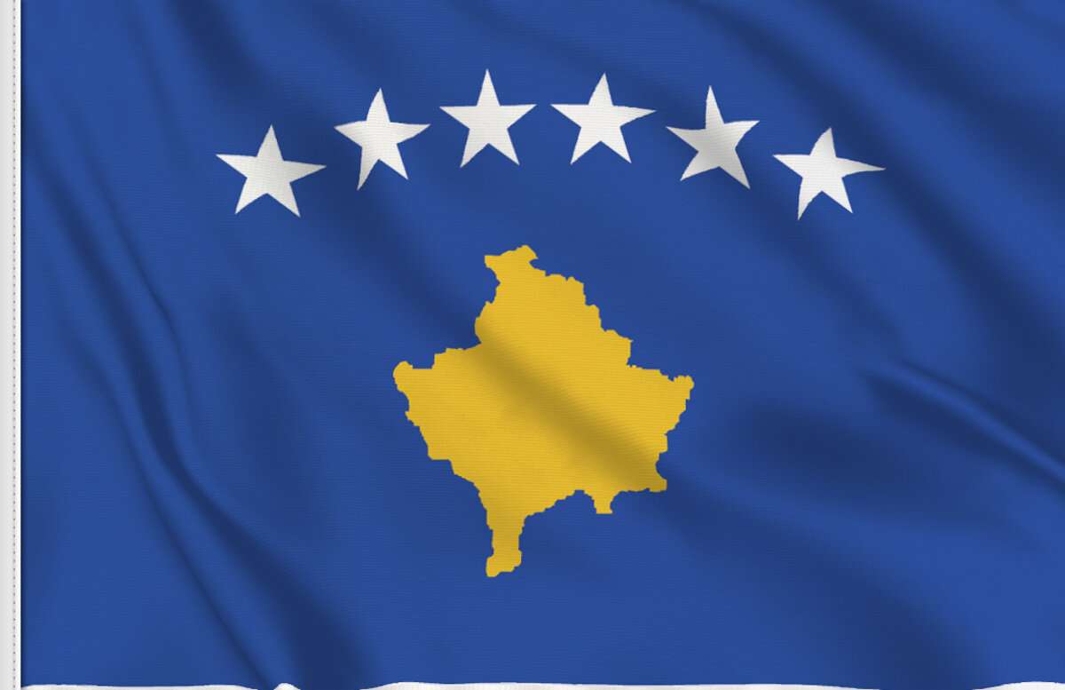 Flamuri i Kosowie puzzle online ze zdjęcia