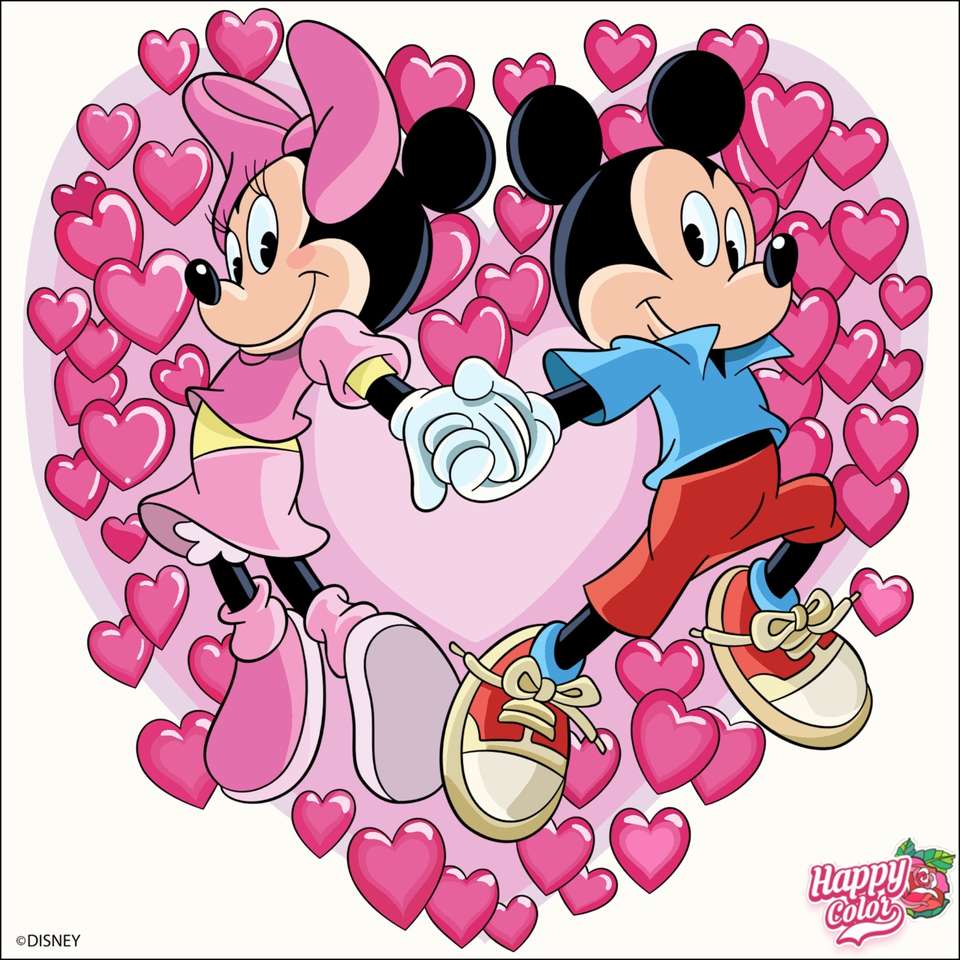 Kocham Mickey Minnie puzzle online
