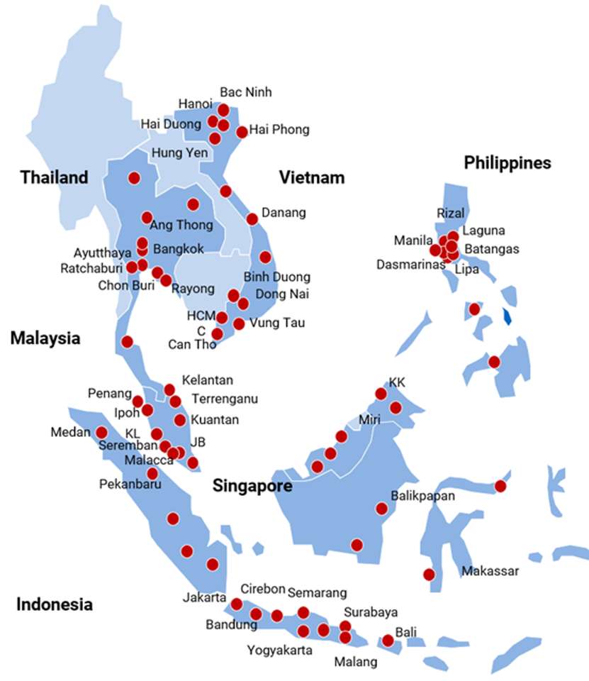 Mapa Morza Asean puzzle online ze zdjęcia