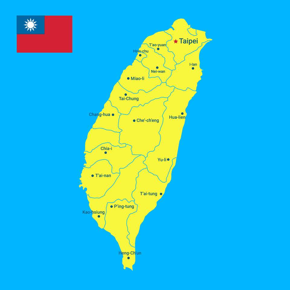Wyspa Tajwan puzzle online ze zdjęcia
