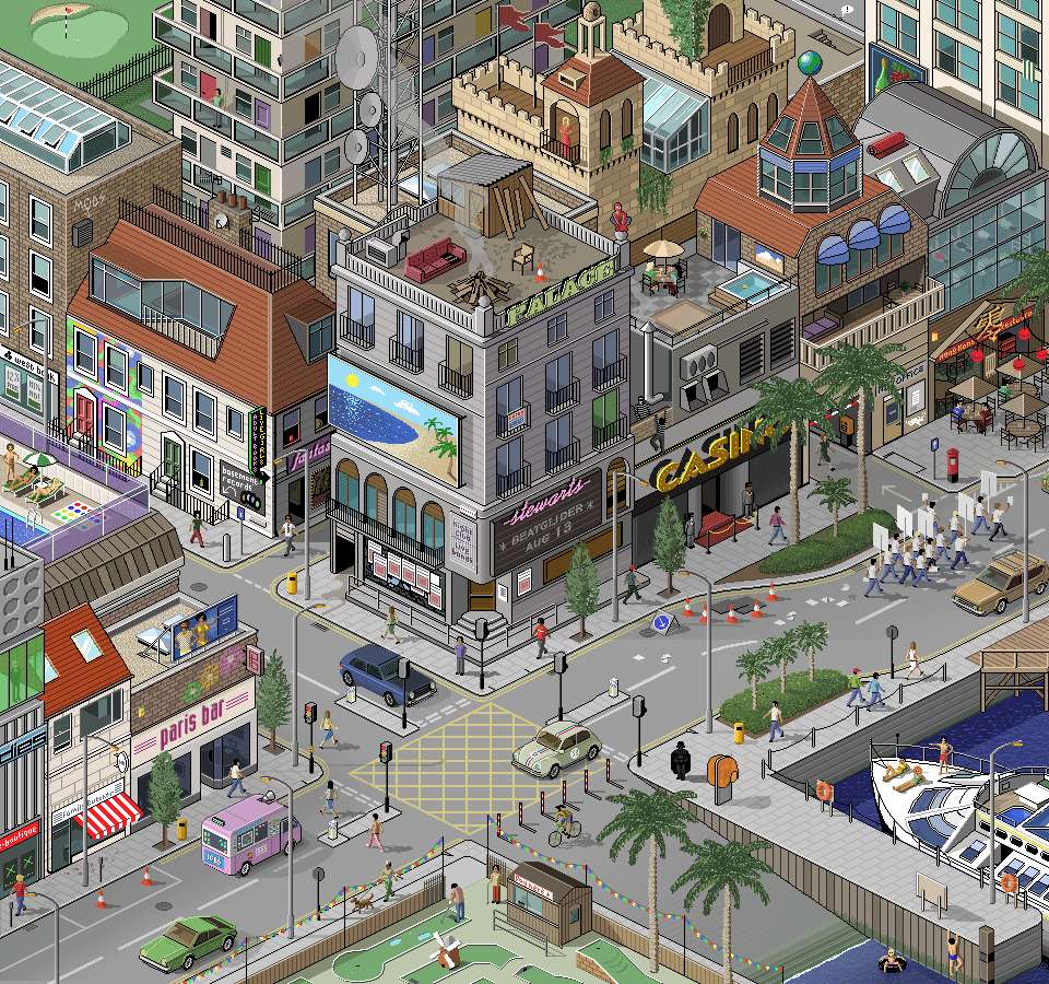 miasto pikseli puzzle online