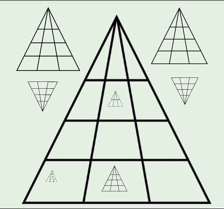 Różne trójkąty puzzle online