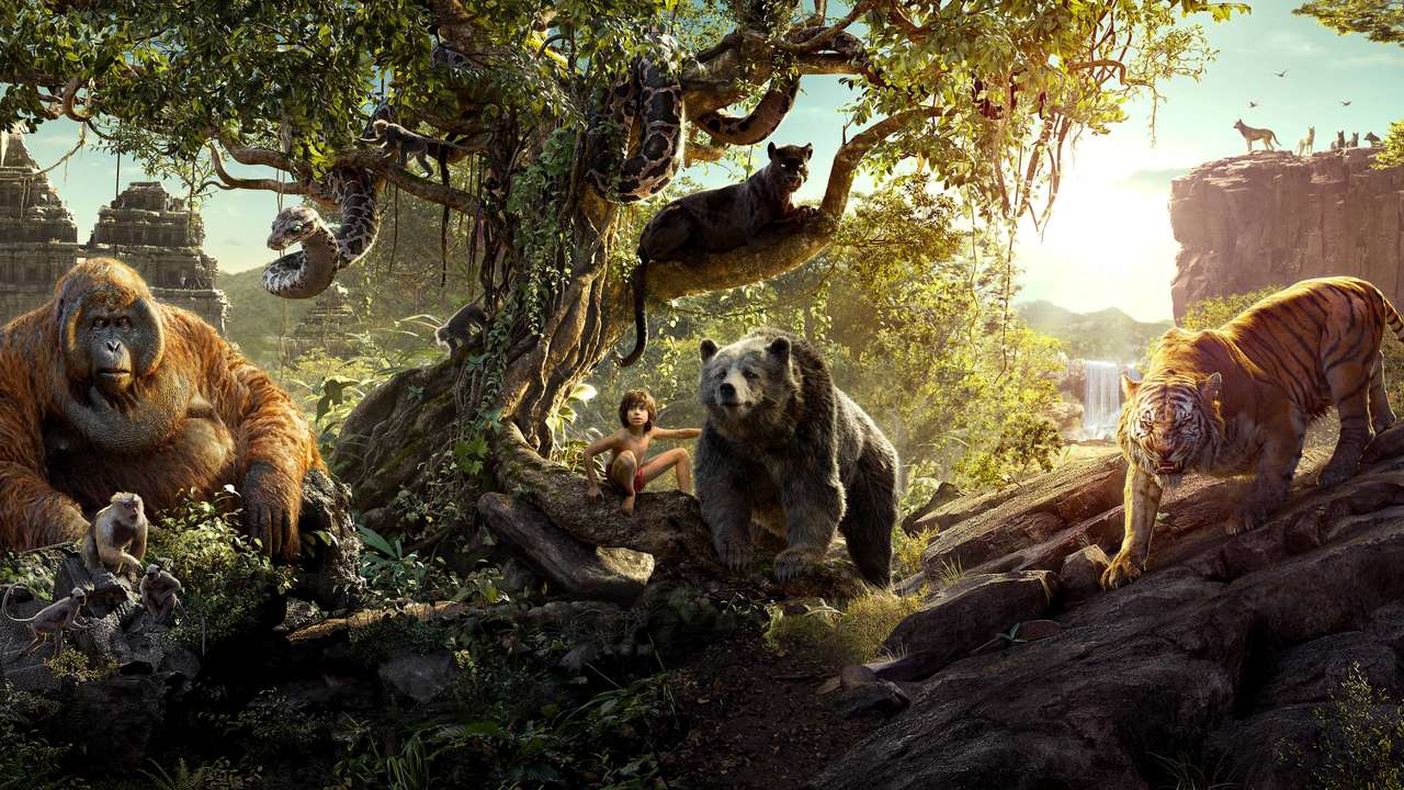 Książka Mowgli w dżungli puzzle online ze zdjęcia