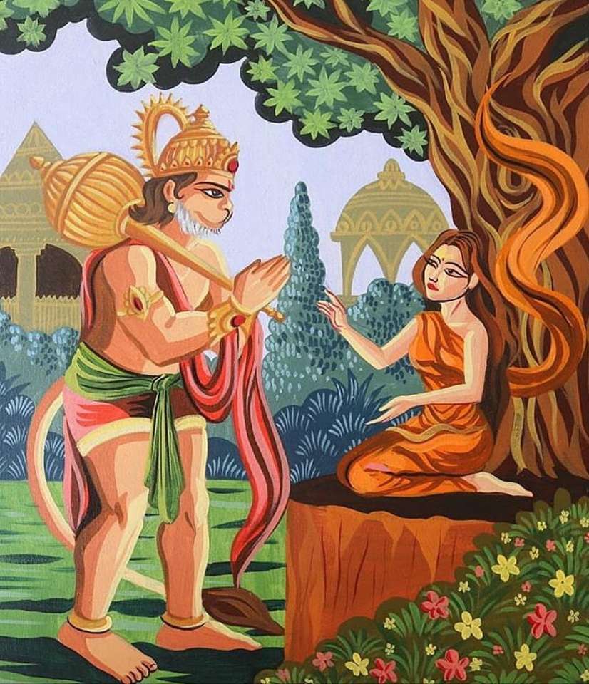 Hanuman spotkanie sita puzzle online